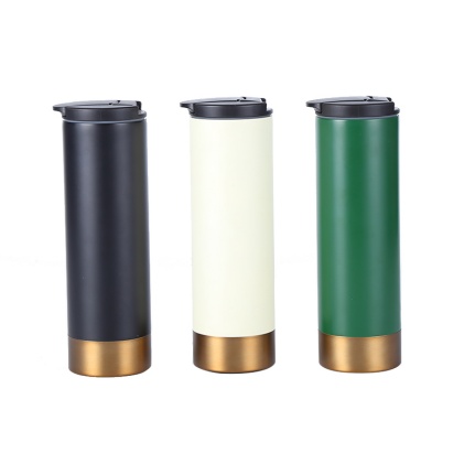 500 ml vacuum insulated double wall stainless steel thermos mug,body with two color paint coating , leak proof lid