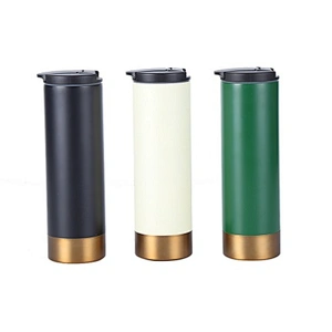 500 ml vacuum insulated double wall stainless steel thermos mug,body with two color paint coating , leak proof lid